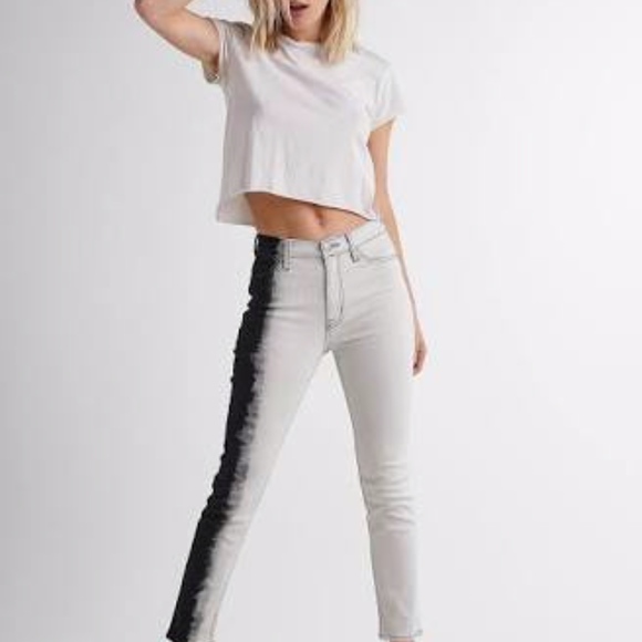 Hudson Jeans Womens Holly Hr Crop Flare Bk Det